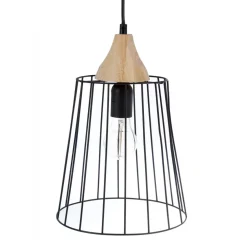 Suspension métal filaire noir et marron