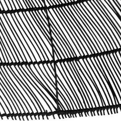 Suspension ronde 'CANUL' en rotin tressé noir