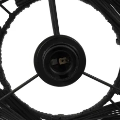 Suspension style lanterne 'PACITO' en rotin noir