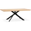 Table à diner avec pied central en x 'WALABY' en bois finition naturelle