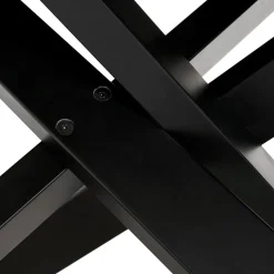 Table à diner avec pied central en x 'WALABY' en bois finition naturelle