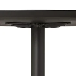 Table à diner ou de bureau ronde 'CHEF' en bois noir finition Frêne