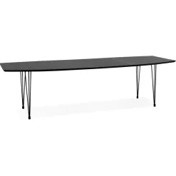 Table à dîner ou de réunion extensible 'MOTUS' noire