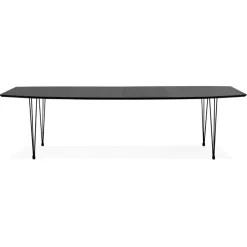 Table à dîner ou de réunion extensible 'MOTUS' noire