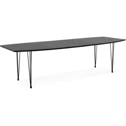 Table à dîner ou de réunion extensible 'MOTUS' noire