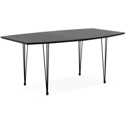 Table à dîner ou de réunion extensible 'MOTUS' noire