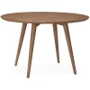 Table à dîner ronde 'SWEDY' en bois Noyer style scandinave