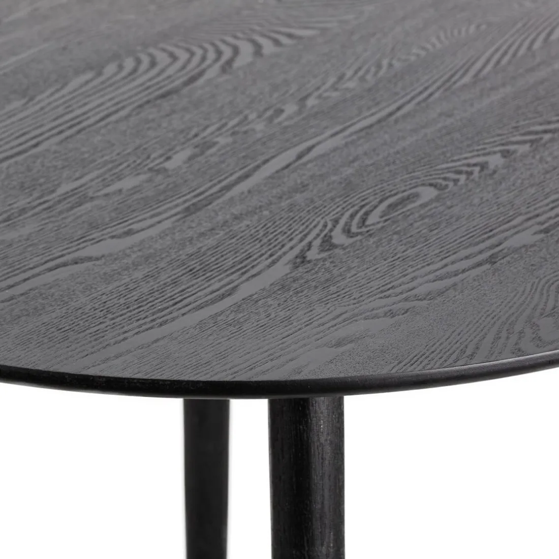 Table à manger 4 personnes ronde en bois Marron