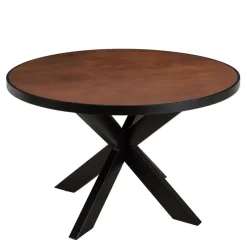 Table à manger 4 places couleur rouille effet pierre BASILE