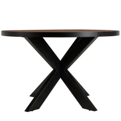 Table à manger 4 places couleur rouille effet pierre BASILE