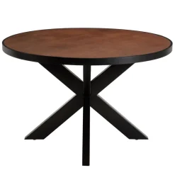 Table à manger 4 places couleur rouille effet pierre BASILE