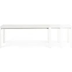 Table à Manger blanche 2 rallonges KIMMIE