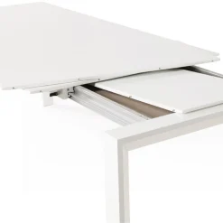 Table à Manger blanche 2 rallonges KIMMIE