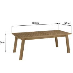 Table à manger de jardin en acacia CELESTIN