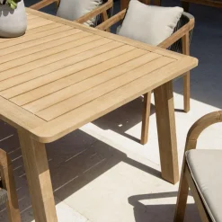 Table à manger de jardin en acacia CELESTIN