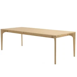 Table à manger extensible naturelle pieds en chêne massif MAXENCE