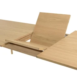 Table à manger extensible naturelle pieds en chêne massif MAXENCE