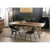 Table À Manger MAXENCE 220X100Cm Bois Teck Recyclé Pieds Croisés Teck