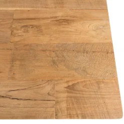 Table À Manger MAXENCE 220X100Cm Bois Teck Recyclé Pieds Croisés Teck