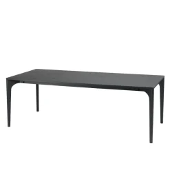 Table à manger noire pieds en chêne massif MAXENCE