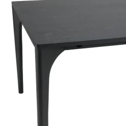 Table à manger noire pieds en chêne massif MAXENCE