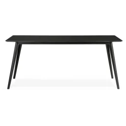 Table à manger ou bureau design 'BARISTA' en bois noir