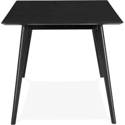 Table à manger ou bureau design 'BARISTA' en bois noir