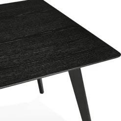 Table à manger ou bureau design 'BARISTA' en bois noir