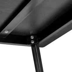 Table à manger ou bureau design 'BARISTA' en bois noir