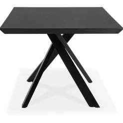 Table à Manger Piétement en Métal Noir POTZ Noir