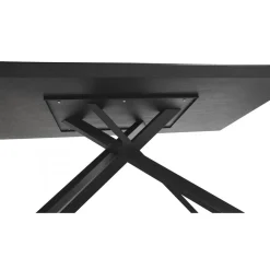 Table à Manger Piétement en Métal Noir POTZ Noir