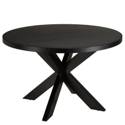 Table à manger plateau noir et effet pierre BASILE