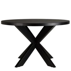 Table à manger plateau noir et effet pierre BASILE