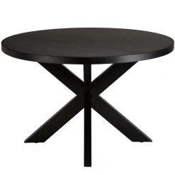 Table à manger plateau noir et effet pierre BASILE