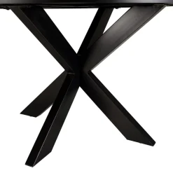 Table à manger plateau noir et effet pierre BASILE