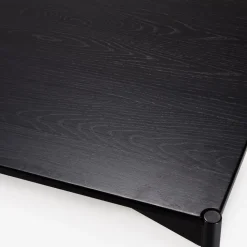 Table à manger rectangulaire Noir piètement métal