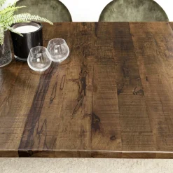 Table à manger rectangulaire en bois mahogany KIARA