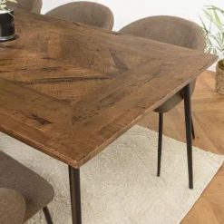 Table à manger rectangulaire en formes géométriques KIARA