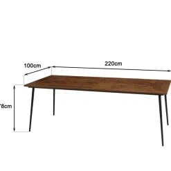 Table à manger rectangulaire en formes géométriques KIARA