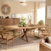 Table à manger rectangulaire 240x100cm en bois teck recyclé