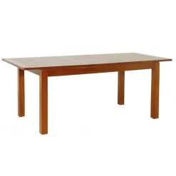 Table à manger rectangule avec rallonge 160x200 cm en bois mindi