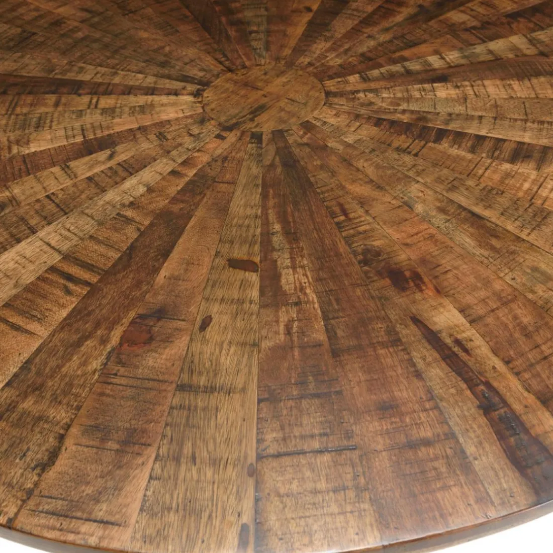 Table à manger ronde en bois et pieds métal KIARA