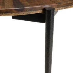 Table à manger ronde en bois et pieds métal KIARA