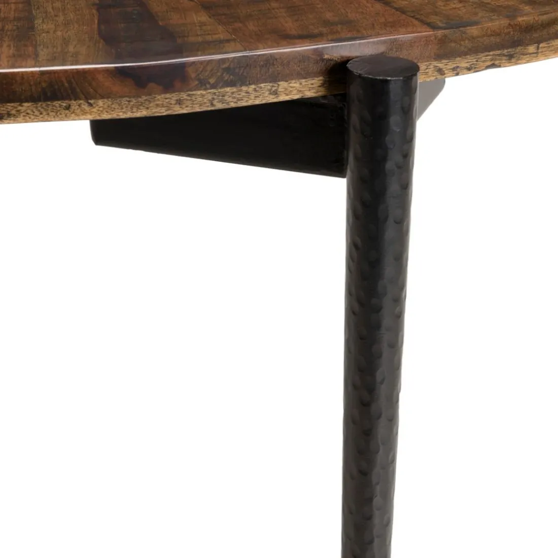 Table à manger ronde en bois et pieds métal KIARA