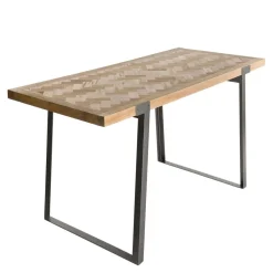 Table à manger 220x100cm Sapin et métal CARLA