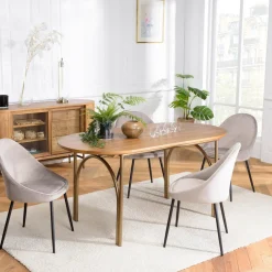 Table à manger YSEULT bois Peuplier 160x80cm