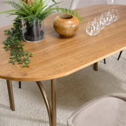 Table à manger YSEULT bois Peuplier 160x80cm