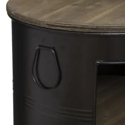 Table A Café Ajourée Diego Noire Grand Modèle