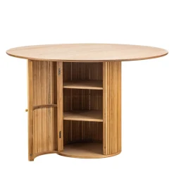 Table a Manger 6 personnes Ronde Bois Marron
