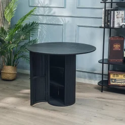 Table a Manger 4 personnes Ronde Bois Noir